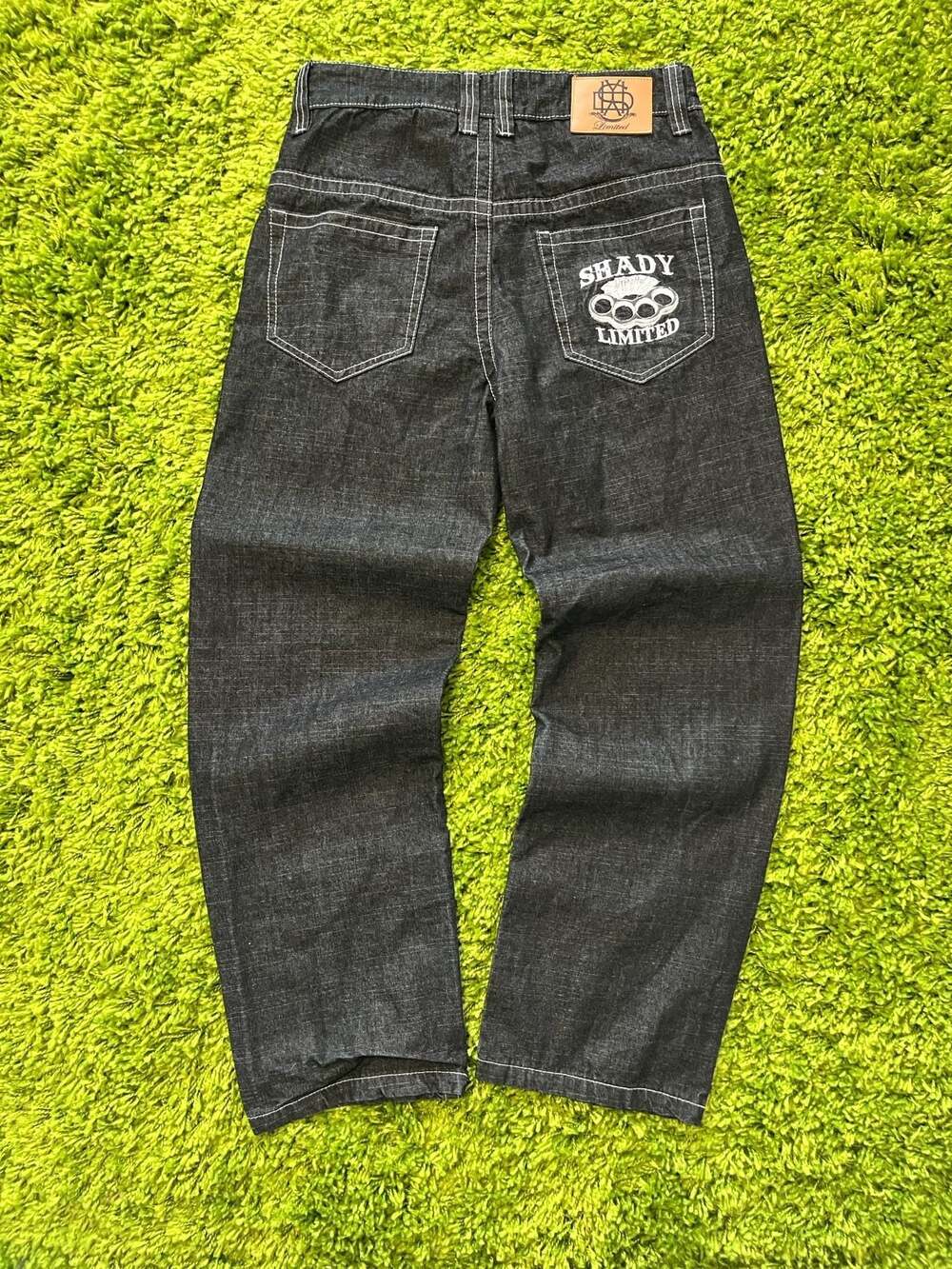 Shady Limited Vintage Baggy Brass Knuckles Black Denim Jeans Size 32